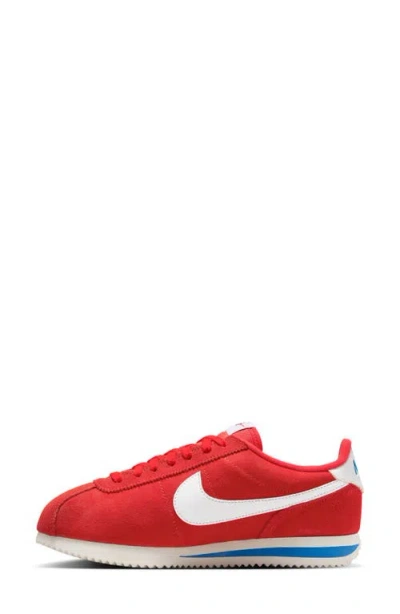 Nike Cortez Suede Sneakers In Red