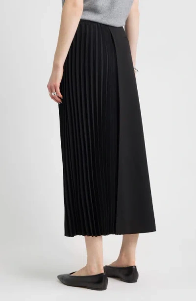 Nordstrom Mixed Media Maxi Skirt In Black