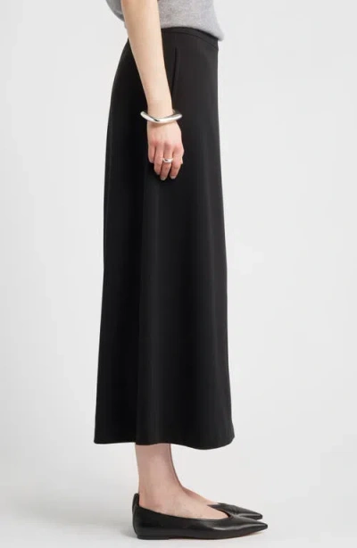 Nordstrom Mixed Media Maxi Skirt In Black