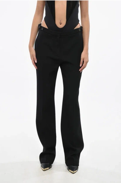 The Row Solid Color Wool Jessie Pants In Black
