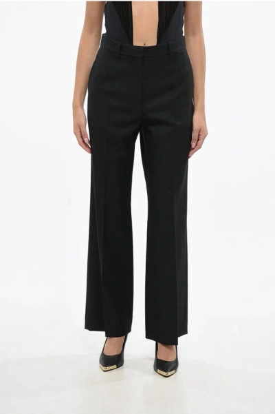 The Row Virgin Wool Alberta Pants With Belt Loops In Black