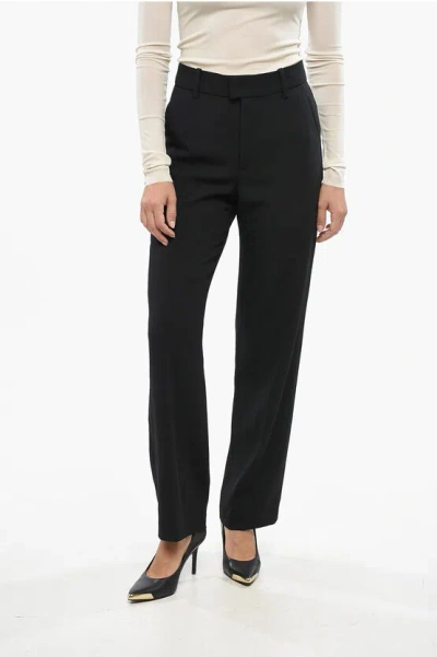 Isabel Marant Straight Leg Redana Pants With Belt Loops In Black