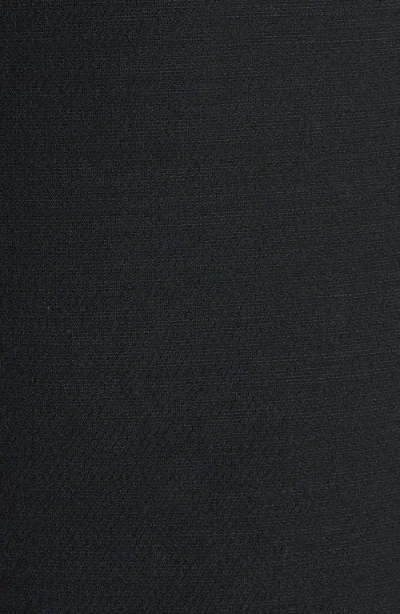 Valentino Embroidered Strong-shoulder Crepe Mini Dress In Black