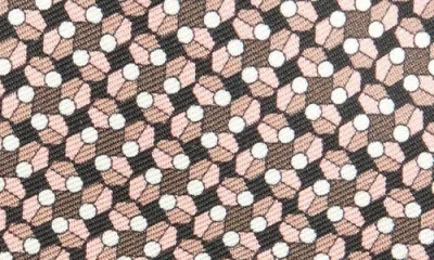 Canali Geometric Silk Tie In Gold