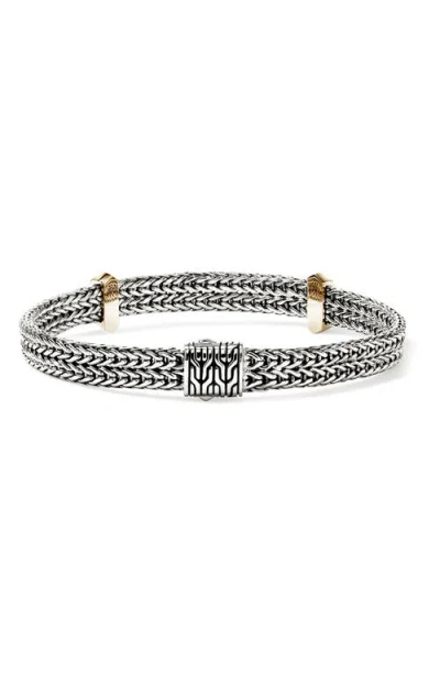 John Hardy 14k Yellow Gold And Sterling Silver Icon Link Bracelet In Metallic