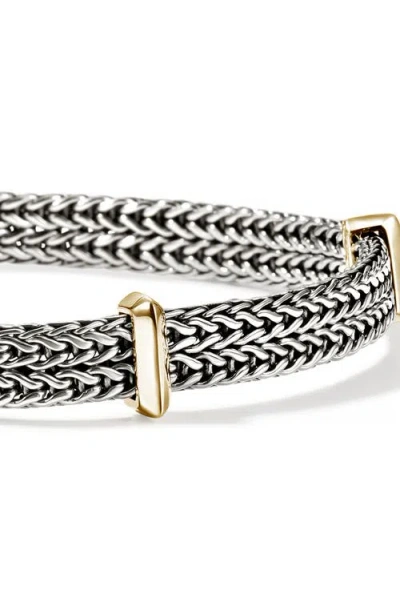 John Hardy 14k Yellow Gold And Sterling Silver Icon Link Bracelet In Metallic