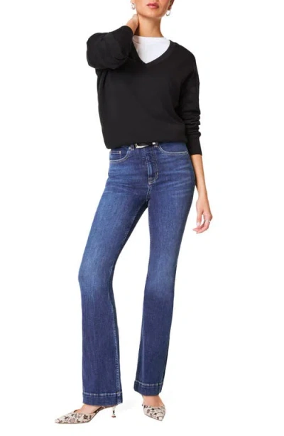 Spanx Redefine High Rise Flare Jeans In Medium Indigo In Blue