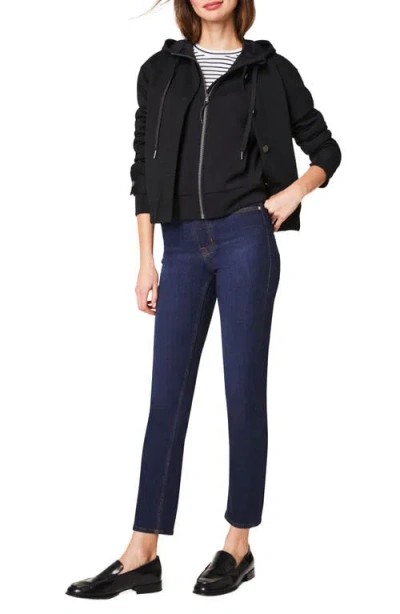 Spanx Redefine High Rise Slim Straight Jeans In Dark Indigo In Blue
