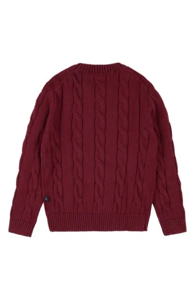 Brooks Brothers Kids' Cotton Cable Sweater In Red