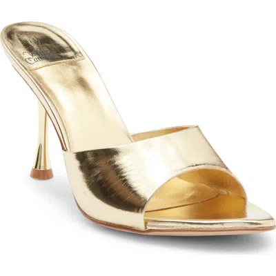 Jeffrey Campbell Agent Slide Sandal In Gold