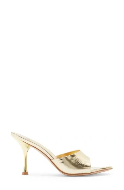 Jeffrey Campbell Agent Slide Sandal In Gold