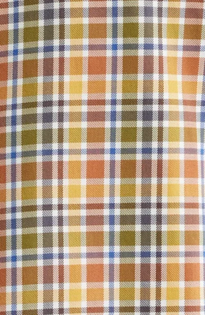 Scott Barber Canclini Regular Fit Plaid Cotton Button-up Shirt In Brown