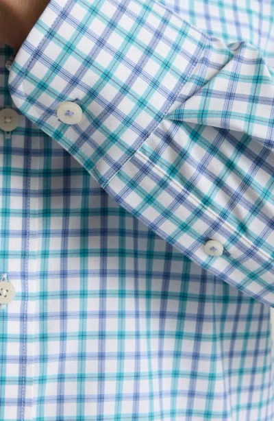 Untuckit Roscoe Check Performance Button-up Shirt In Blue