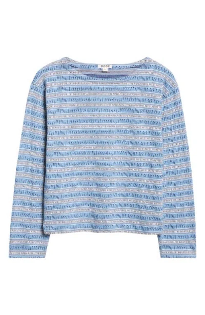 Bode Lyric Jacquard Stripe Long Sleeve T-shirt In Multi