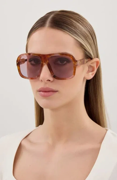 Chloé Gayia Aviator-style Tortoiseshell Acetate Sunglasses In Neutral
