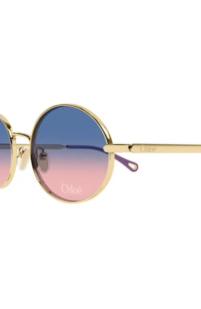 Chloé 55mm Gradient Round Sunglasses In Multi