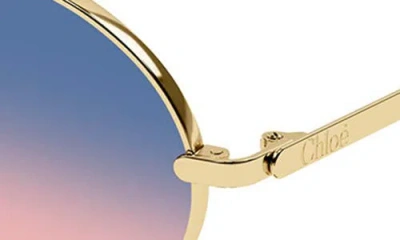 Chloé 55mm Gradient Round Sunglasses In Multi
