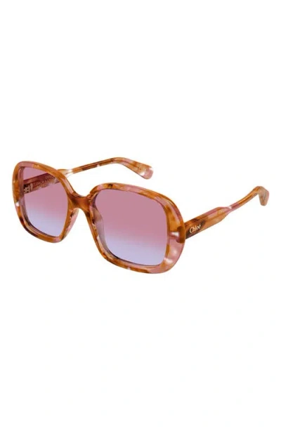 Chloé Geometric Ch0222s Sunglasses In Gold