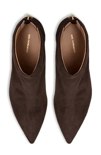 Bruno Magli Francesca Pointed Toe Kitten Heel Bootie In Brown