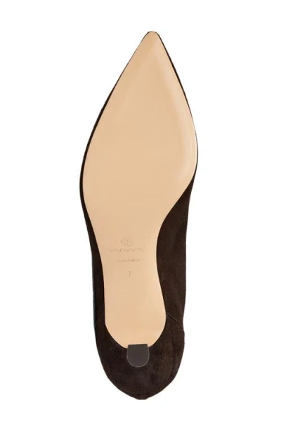 Bruno Magli Francesca Pointed Toe Kitten Heel Bootie In Brown