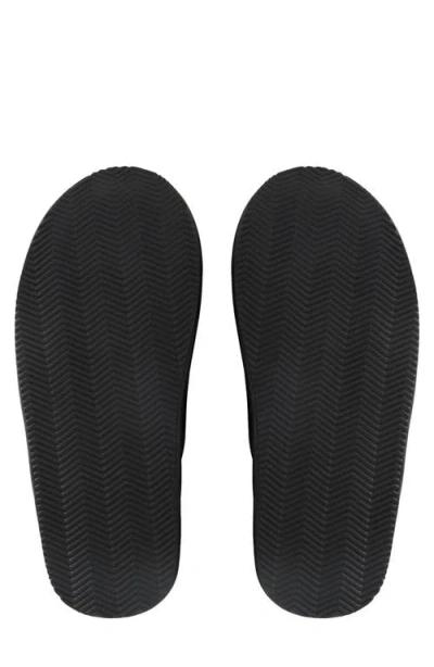 Brooks Brothers Shearling Lined Leather Slippers Shoes In Black