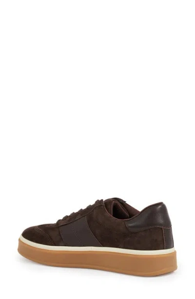 Reiss Chocolate Suede Low-top Trainers In Brown