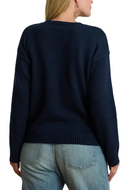 Ralph Lauren 'english Foxhound' Intarised Sweater In Blue