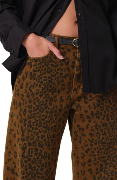 Citizen Of Humanity Citizens Of Humanity Miro Relaxed Tapered Jeans In Sepia Cheetah In Animal Print