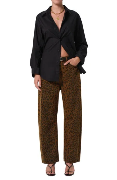 Citizen Of Humanity Citizens Of Humanity Miro Relaxed Tapered Jeans In Sepia Cheetah In Animal Print