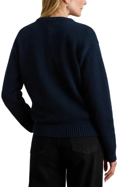 Ralph Lauren 'english Foxhound' Intarised Sweater In Blue