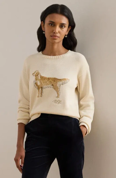 Ralph Lauren Women's Intarsia-knit Golden Retriever Sweater In Multi
