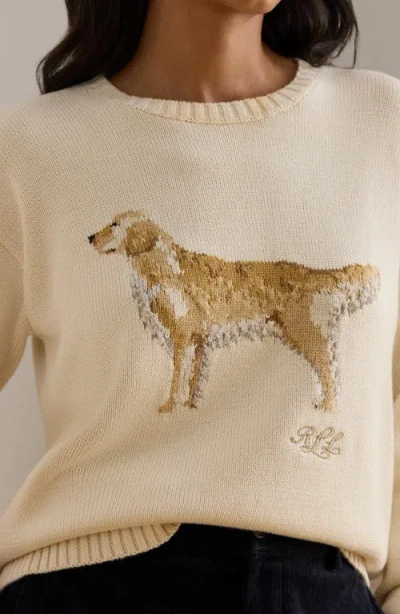 Ralph Lauren Women's Intarsia-knit Golden Retriever Sweater In Multi