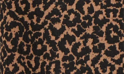 Kasper Leopard Jacquard Snap-front Cape-sleeve Topper, Regular & Petites In Brown