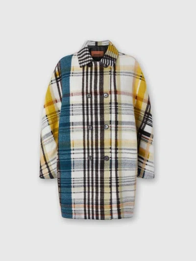 Missoni Double-breasted Caban With Check Pattern In Multi
