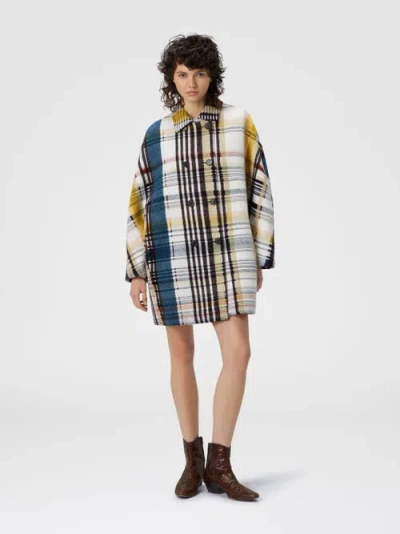 Missoni Double-breasted Caban With Check Pattern In Multi