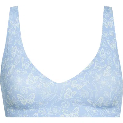 Meundies Dreamseam Plunge Bralette In Blue