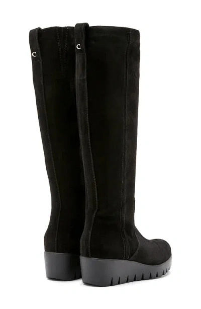 La Canadienne Ty Waterproof Suede Knee-high Boots In Animal Print