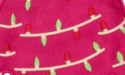 Piecework Puzzles Assorted Set Of 4 Ugly Sweaters Linen Cocktail Napkins In Multi