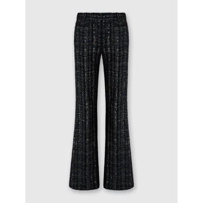 Missoni Tailored Check And Wave Pattern Trousers In Blue