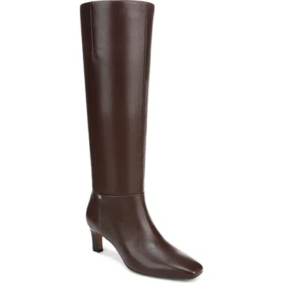 Franco Sarto Women's Timmy Wide Calf Square Toe Zip Tall Boots In Brown
