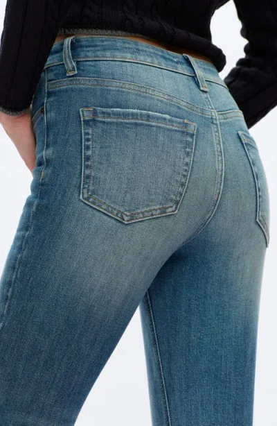 Bayeas Mid Rise Bootcut Jeans In Blue