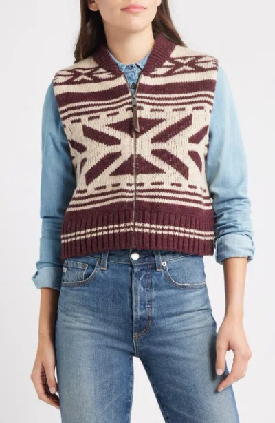 Pendleton Shetland Collection Wool Zip Vest In Multi