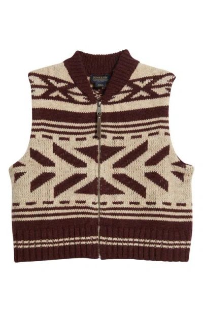 Pendleton Shetland Collection Wool Zip Vest In Multi