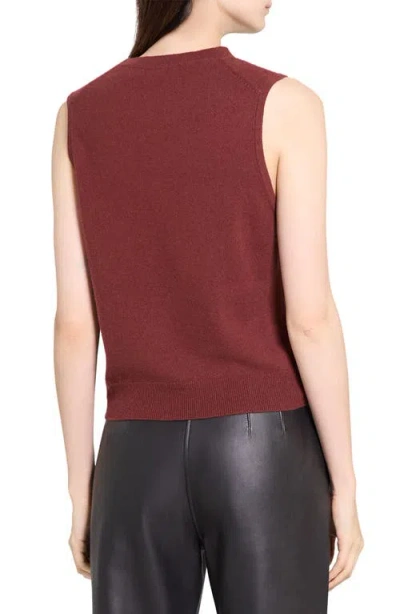 Theory Cashmere Knit Shell Top In Red