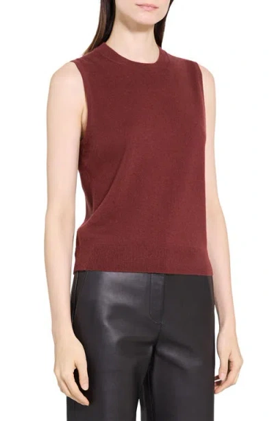 Theory Cashmere Knit Shell Top In Red
