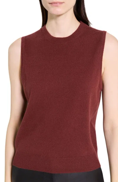 Theory Cashmere Knit Shell Top In Red
