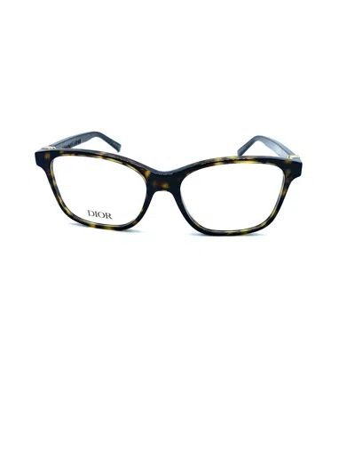 Dior Montaigne Square-frame Glasses In Black