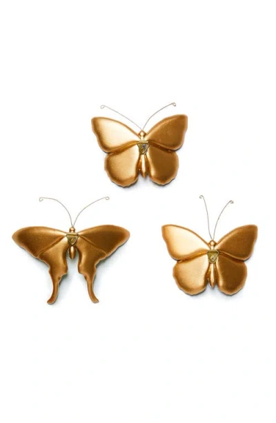 Mackenzie-childs Mackenzie Childs Set Of 3 Assorted Field Butterfly Wall Decor In Multi