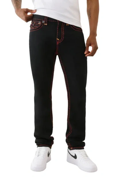 True Religion Men's Rocco Super T Flap Skinny Jean In Black