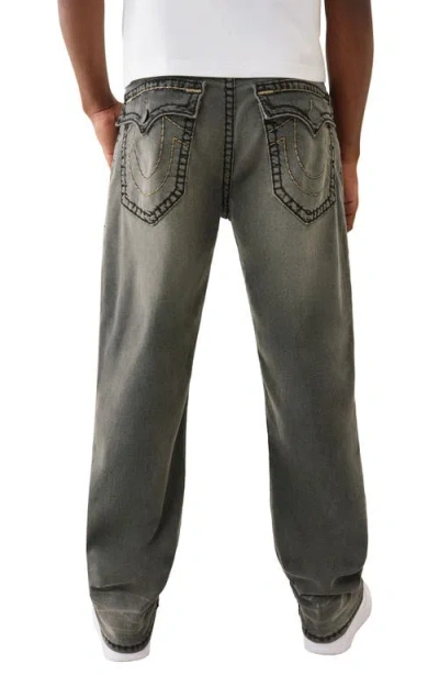 True Religion Bobby Super T Flap Baggy Jeans In Vintage Haul Gray In Green